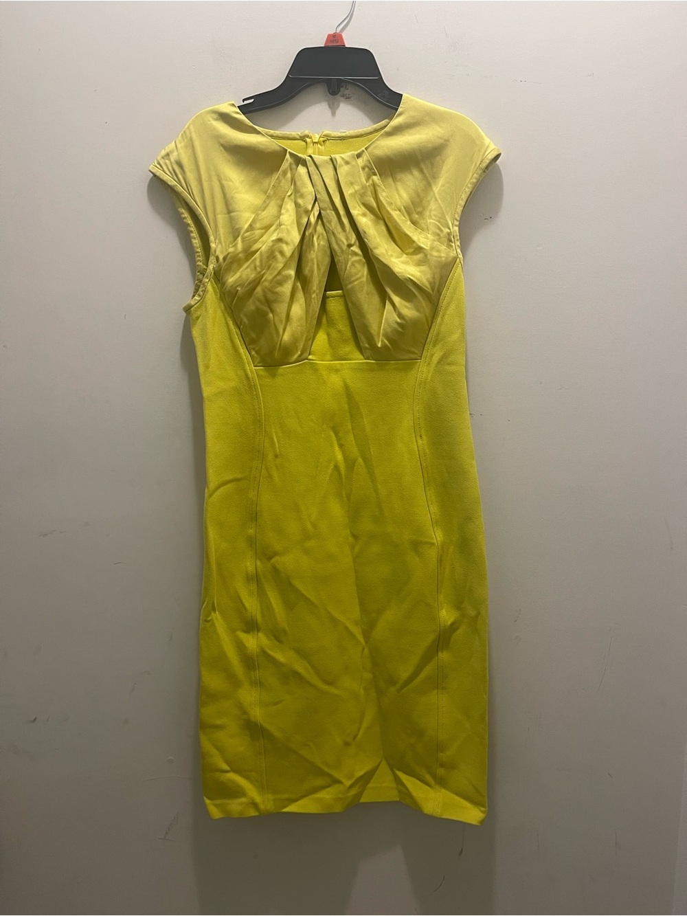 St John Vibrant Yellow Silk Front Dress
